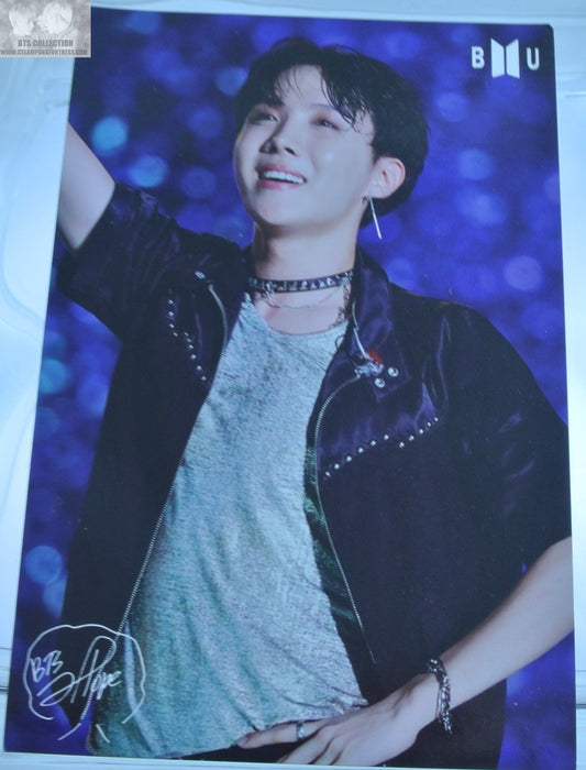 BTS POSTCARD J-HOPE JUNG HOSEOK HOBI BLACK DENIM JACKET CHOKER BU FANSITE