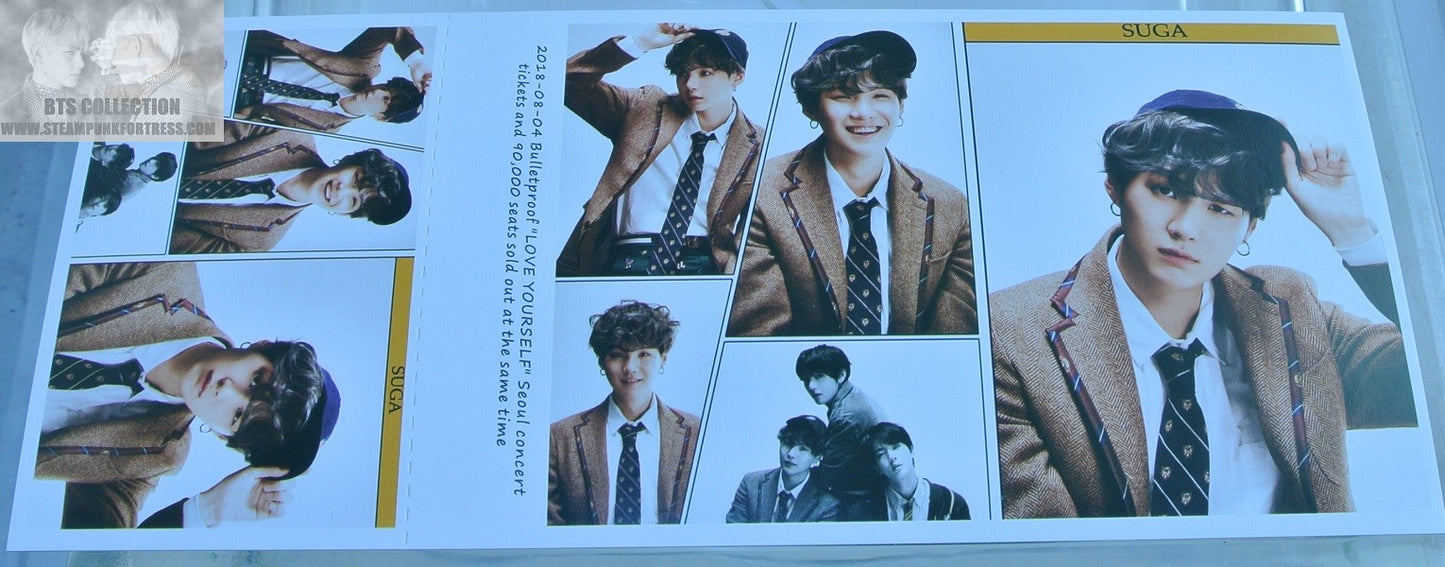 BTS SUGA MIN YOONGI POSTCARD PHOTOCARD SET 5 FRAMES MOTS 7 MAP OF THE SOUL POST CARD PHOTO CARD NEW