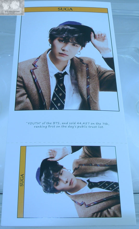 BTS SUGA MIN YOONGI POSTCARD PHOTOCARD SET SERIOUS MOTS 7 MAP OF THE SOUL POST CARD PHOTO CARD NEW