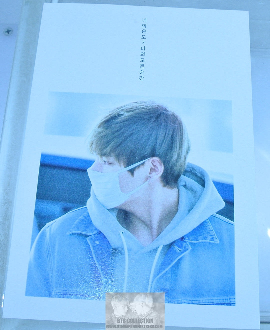 BTS POSTCARD V KIM TAEHYUNG WHITE MASK NUNA V FANSITE VREATHTAKING PHOTO