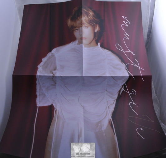 BTS POSTER V KIM TAEHYUNG WHITE ANGEL OUTFIT FOLDED VICON DICON VER D VOL 16 OFFICIAL MERCHANDISE