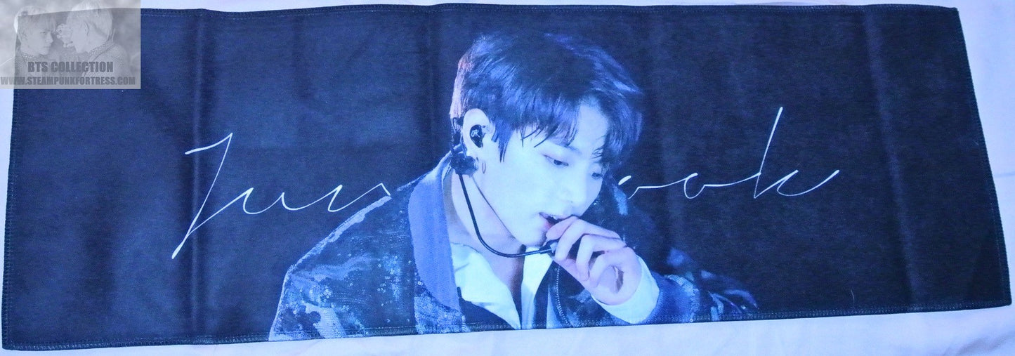 BTS SLOGAN FABRIC JEON JUNGKOOK BLACK SEQUIN JACKET ALWAYS BE WITH YOU FANSITE BANNER SIGN 2 SIDED LIMITED EDITION