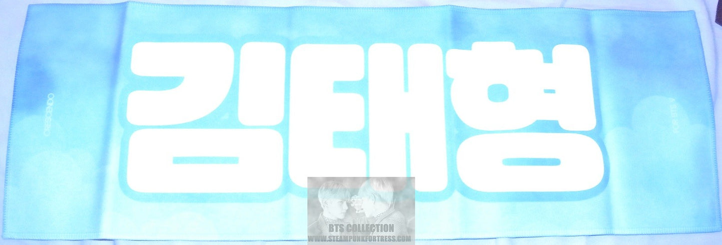 BTS SLOGAN FABRIC V KIM TAEHYUNG RED BANDANA FANSITE SLOGAN BANNER LIMITED EDITION