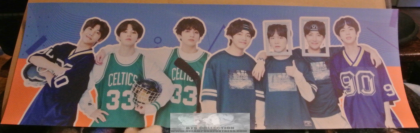 BTS SLOGAN BANNER SIGN GROUP SPORTS JERSEYS JUNGKOOK JIMIN V RM J-HOPE SUGA JIN FANSITE LIMITED EDITION