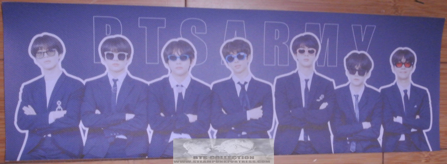 BTS SLOGAN BANNER SIGN GROUP SUNGLASSES JUNGKOOK JIMIN V RM J-HOPE SUGA JIN FANSITE LIMITED EDITION