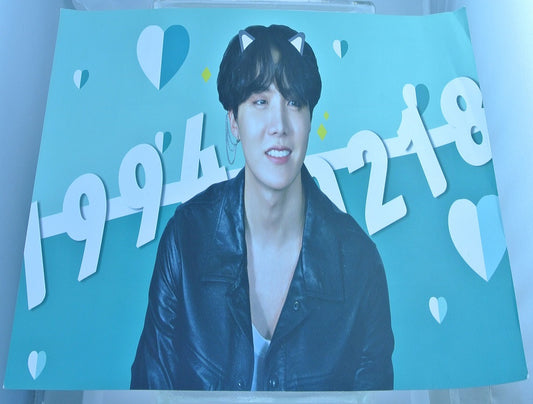 BTS SLOGAN J-HOPE JUNG HOSEOK HOBI GREEN BIRTHDAY FANSITE BANNER LIMITED EDITION