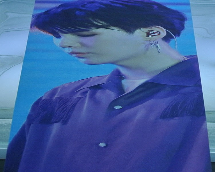 BTS SLOGAN SUGA MIN YOONGI PURPLE SHIRT 2 SIDED LIMITED EDITION BANNER SIGN