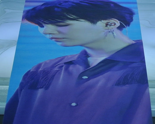 BTS SLOGAN SUGA MIN YOONGI PURPLE SHIRT 2 SIDED LIMITED EDITION BANNER SIGN