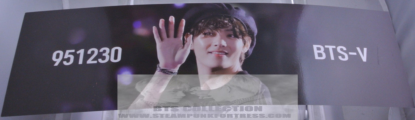 BTS V KIM TAEHYUNG 5TH MUSTER DIMPLE PIED PIPER FANSITE SLOGAN BANNER LIMITED EDITION