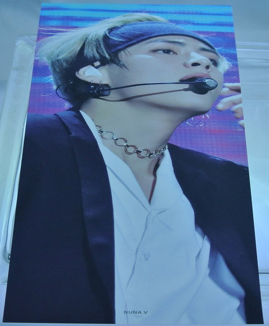 BTS SLOGAN V KIM TAEHYUNG BLACK HEADBAND NUNA V FANSITE VREATHTAKING LIMITED EDITION BANNER SIGN