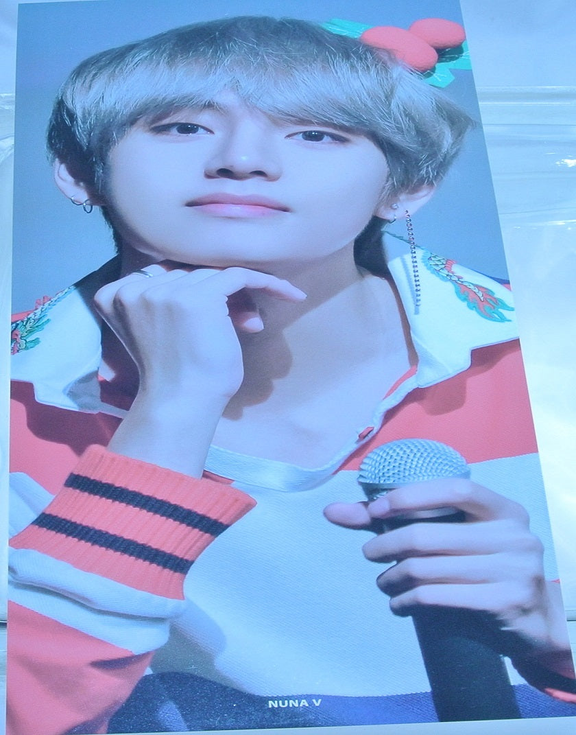 BTS SLOGAN V KIM TAEHYUNG CHERRIES HEADBAND NUNA V FANSITE VREATHTAKING LIMITED EDITION BANNER SIGN