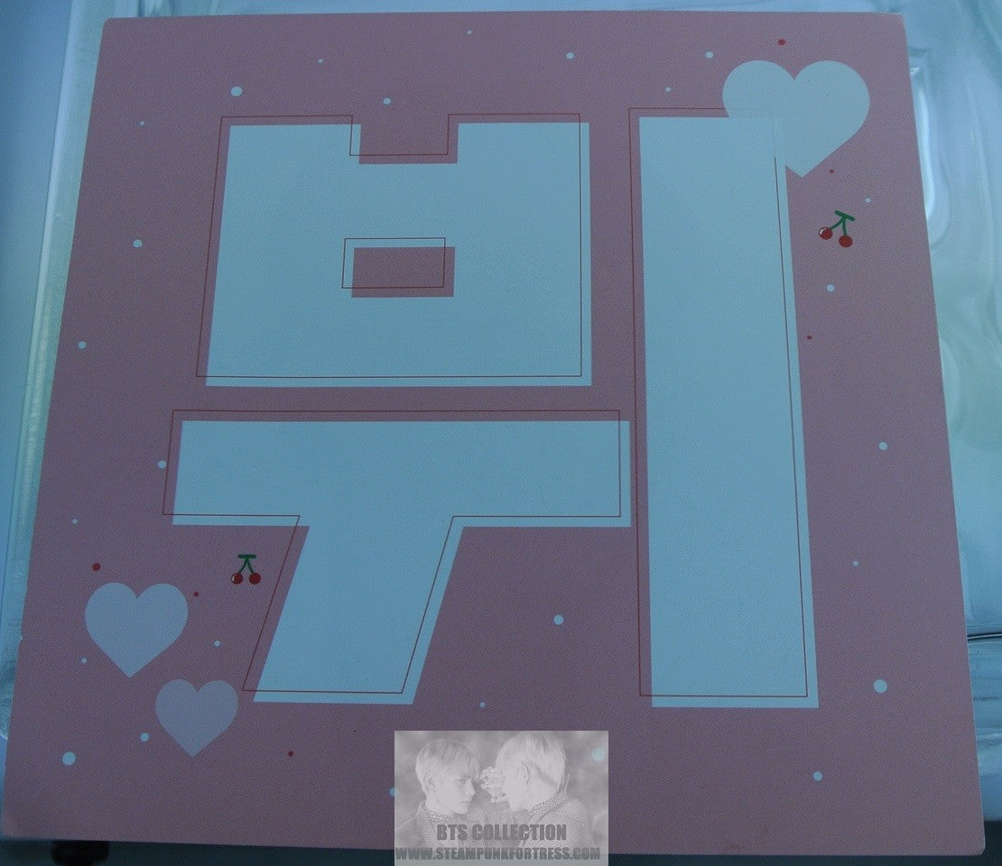 BTS SLOOGAN V KIM TAEHYUNG RED HAIR FANSIGN FANSITE CARDSTOCK BANNER LIMITED EDITION