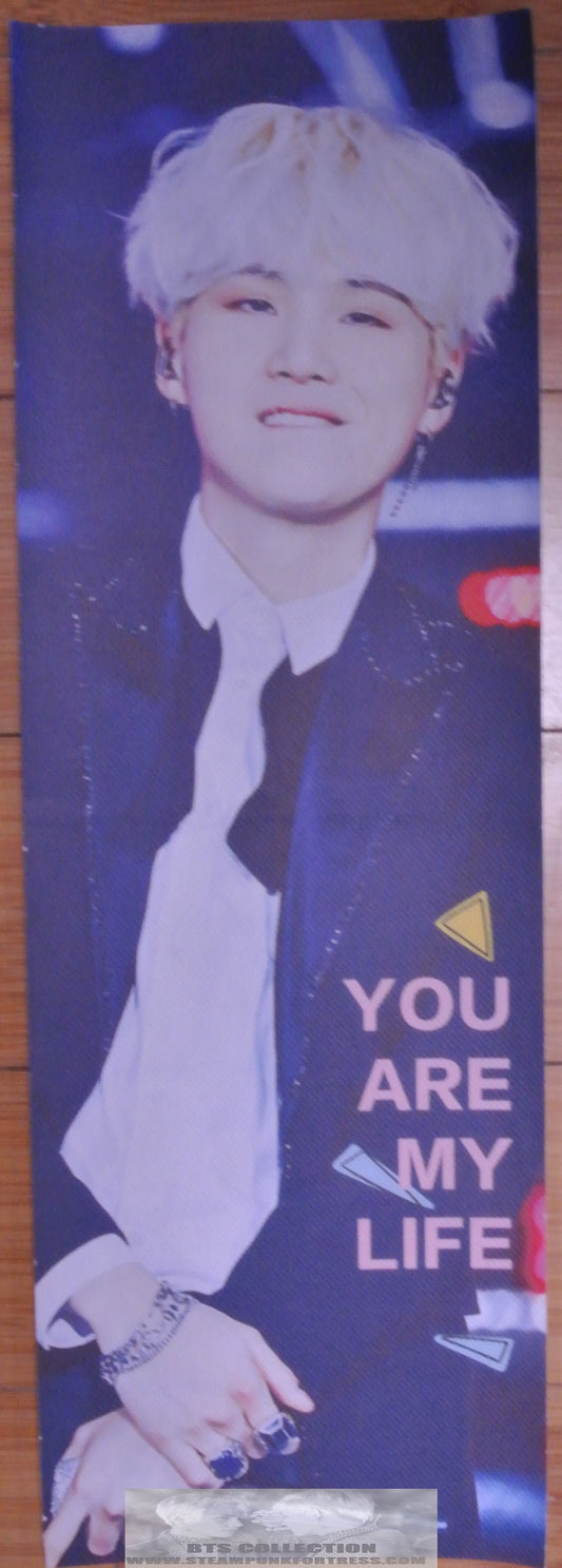 BTS SLOGAN BANNER SIGN MIN YOONGI SUGA YOU ARE MY LIFE FANSITE LIMITED EDITION