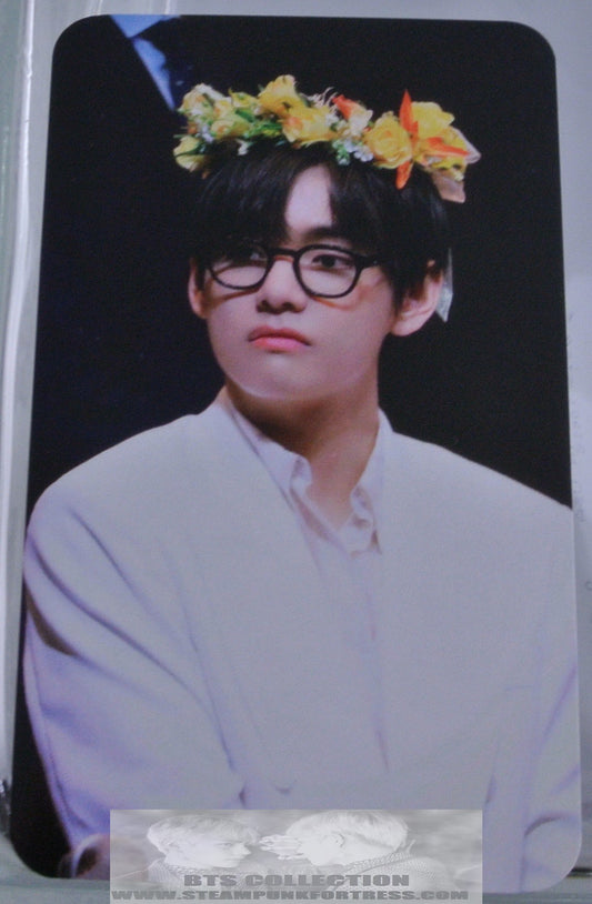 BTS V KIM TAEHYUNG FANSITE YELLOW FLOWER TIARA I SWEAR PHOTOCARD PHOTO CARD