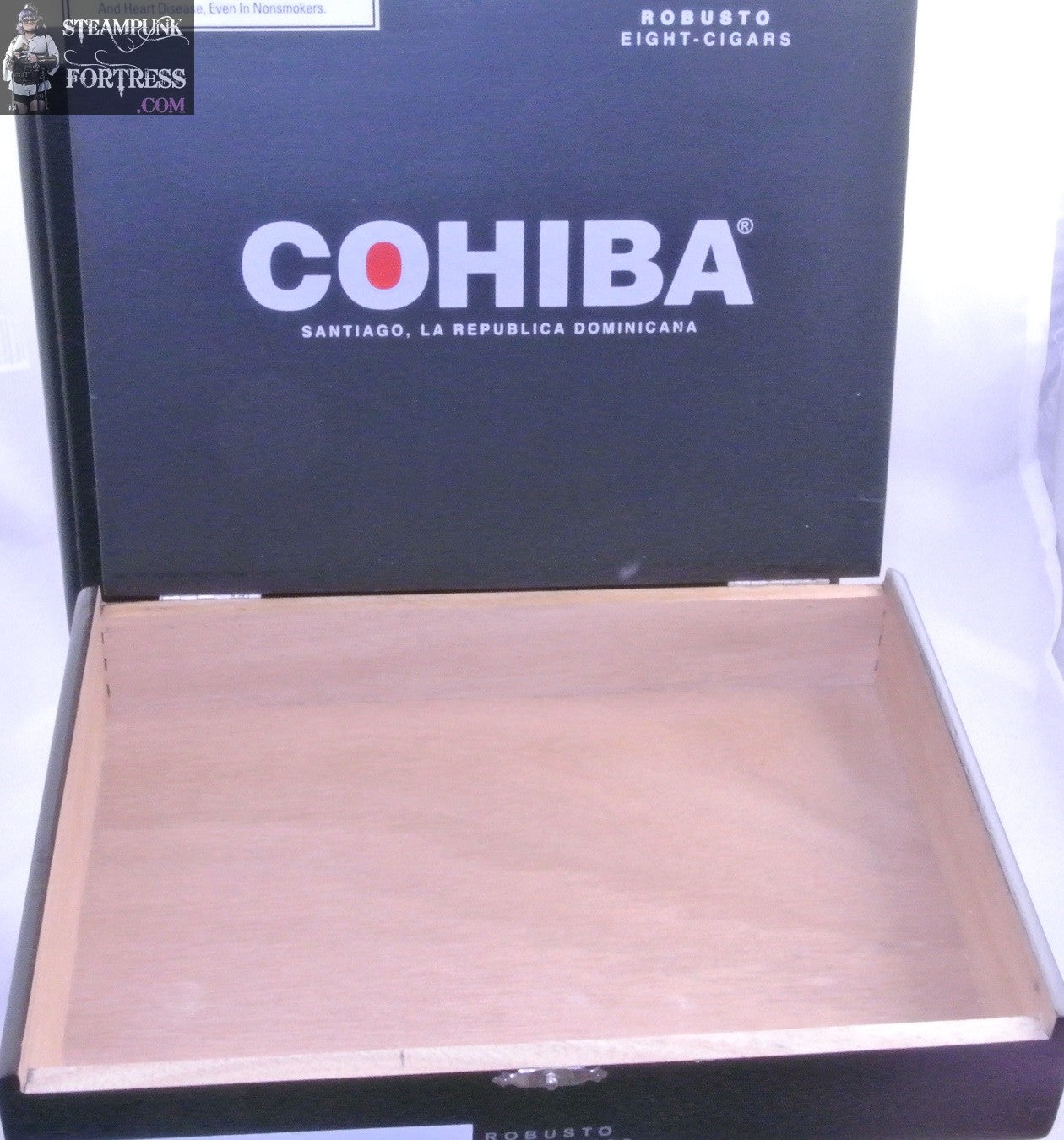 BLACK LOT OF 2 COHIBA WOOD CIGAR BOX EMPTY FOR CRAFTS DESTACH ETC