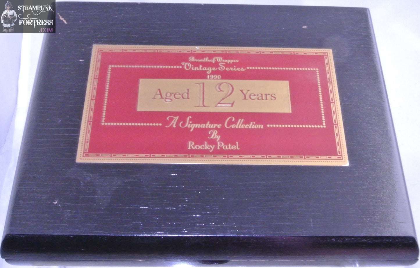 BLACK ROCKY PATEL AGED 12 YEARS 1990 WOOD CIGAR BOX EMPTY FOR CRAFTS DESTACH ETC