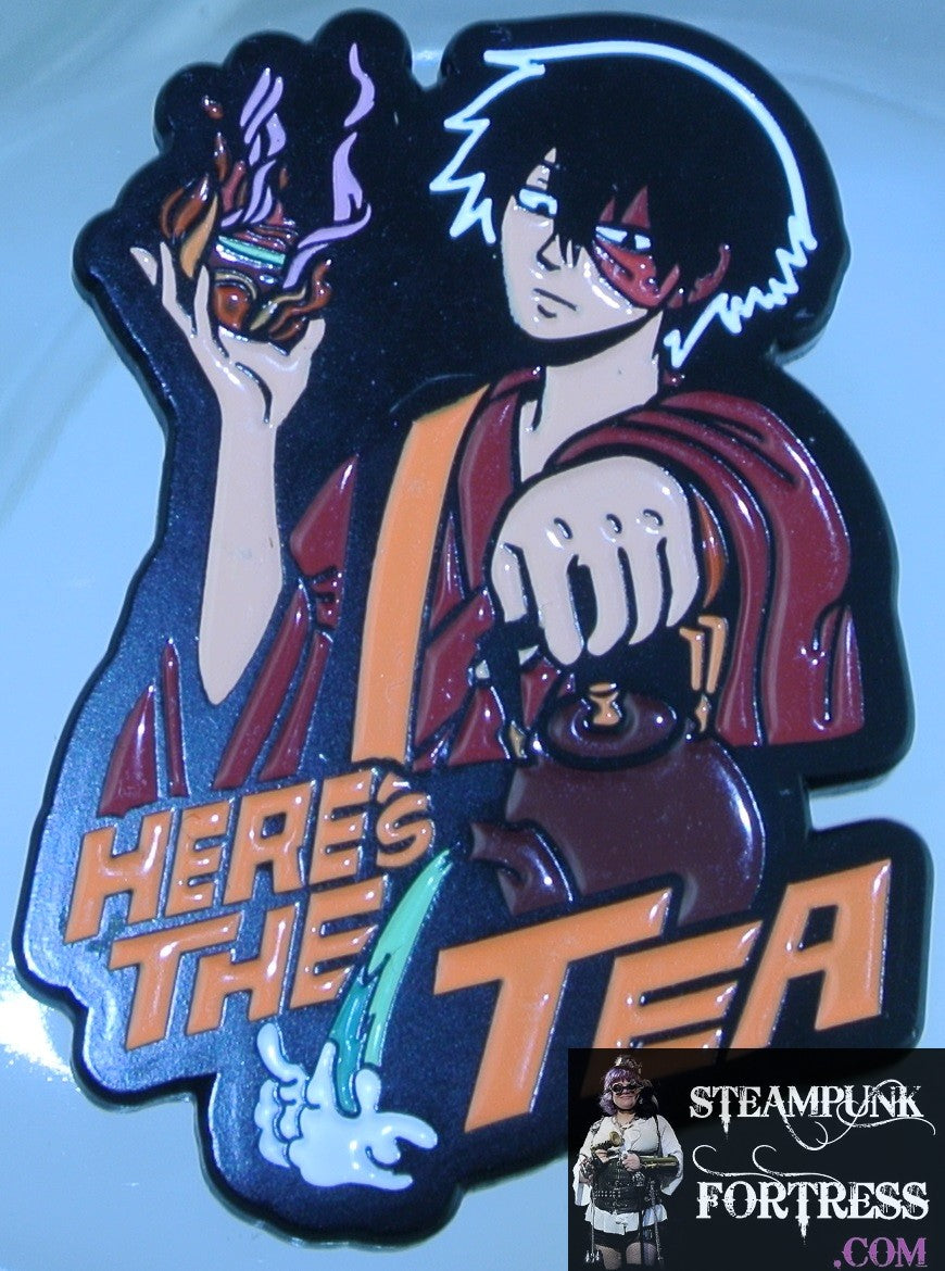 HERE'S THE TEA 2021 VIACOM ENAMEL PIN GUNMETAL KOREAN? JAPANESE? ANIME MAYBE MANGA? NOT SURE