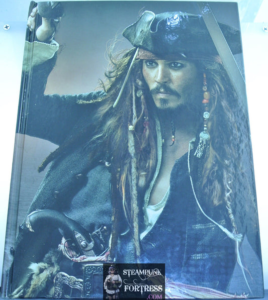 JOURNAL HARDCOVER BLANK ART BOOK NOTEBOOK PIRATES OF CARBBEAN ON STRANGER TIDES JONNY DEPP