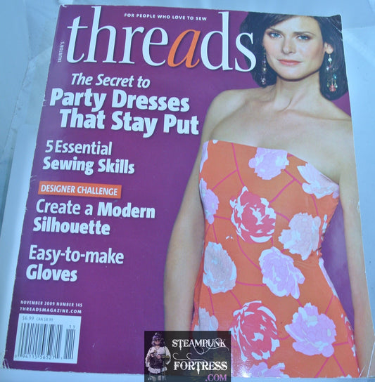 MAGAZINE THREADS NOVEMBER 2009 PARTY DRESSES CREATE MODERN SILHOUETTE GLOVES