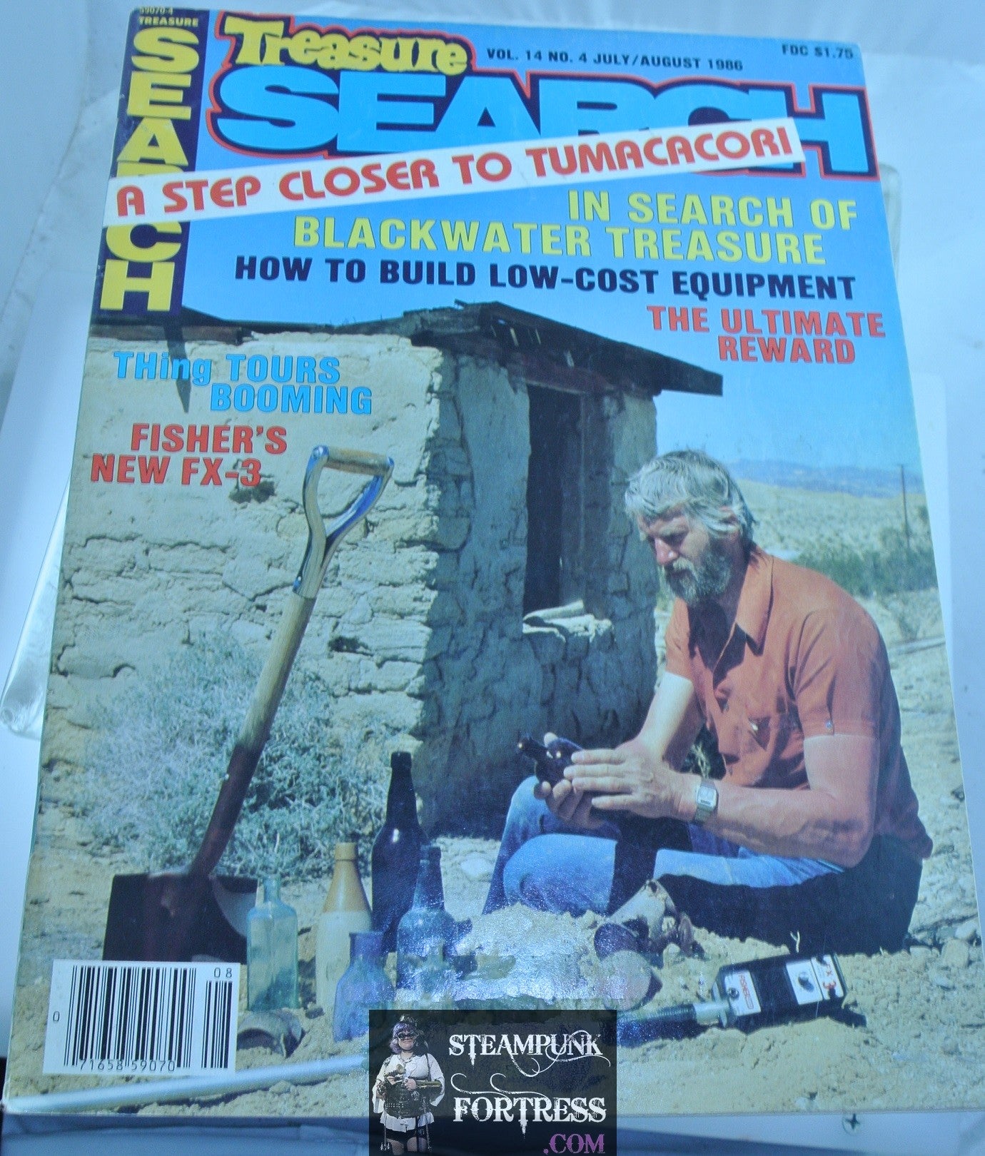 MAGAZINE TREASURE SEARCH JULY AUGUST 1986 METAL DETECTOR BLACKWATER TREASURE