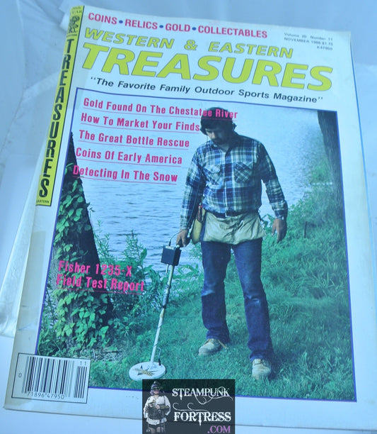 MAGAZINE WESTERN AND EASTERN TREASURE NOVEMBER 1986 METAL DETECTOR