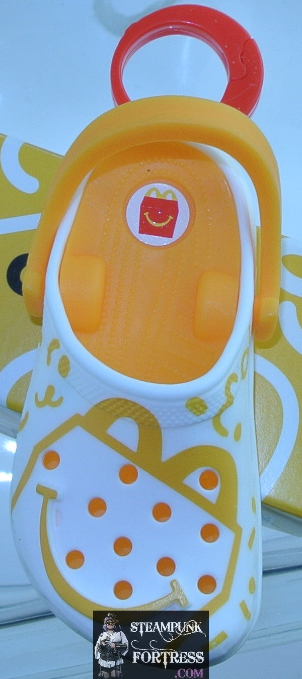 MCDONALDS CROC HAPPY MEAL TOP #8 WHITE FRENCH FRIES KEYCHAIN NEW IN BOX UNOPENED STICKERS