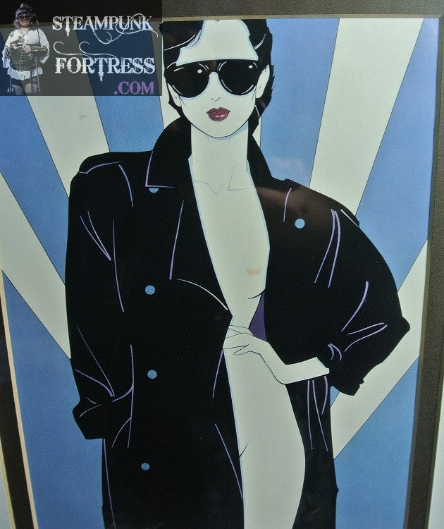 PATRICK NAGEL POSTER MOUNTED FRAMED BLACK JACKET SUNGLASSES