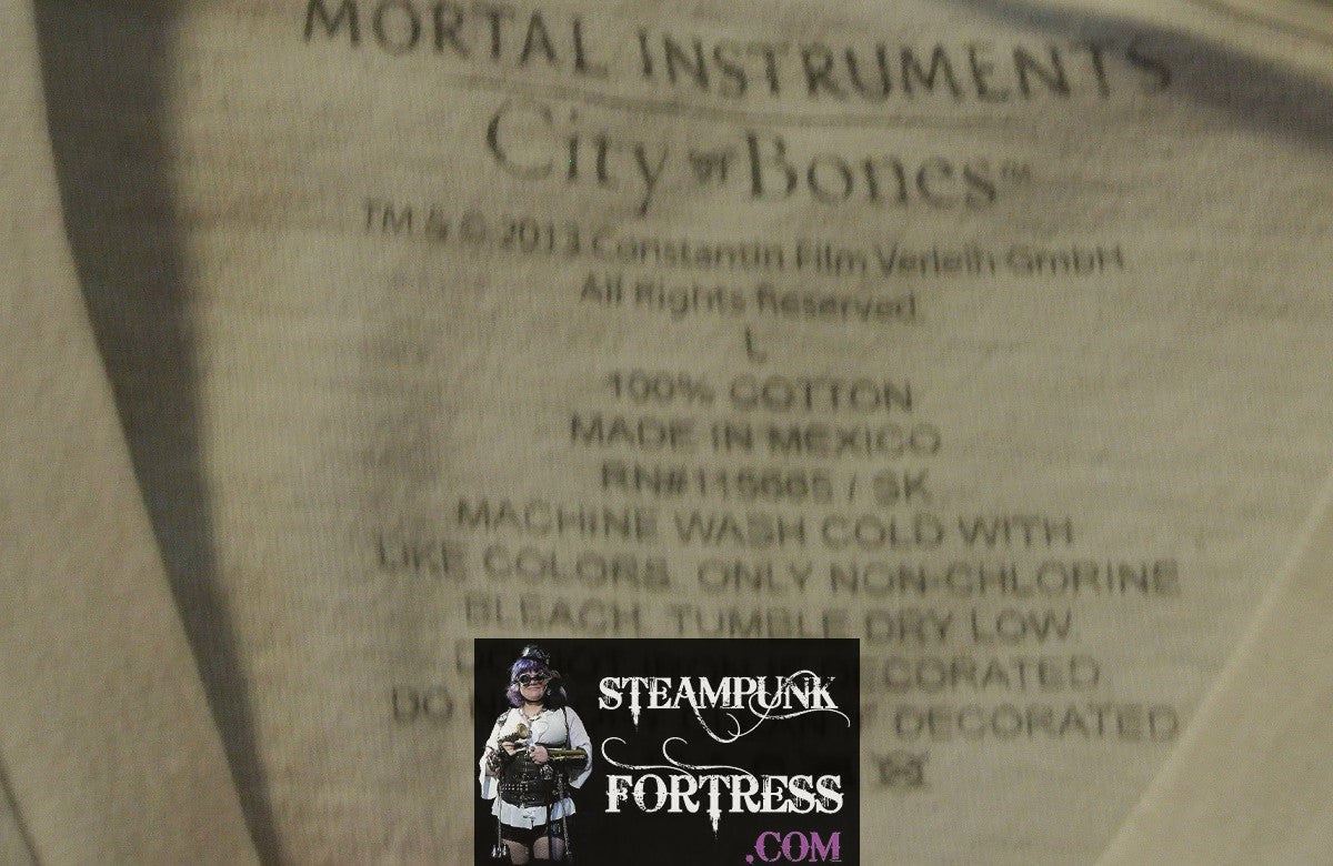 SHIRT MORTAL INSTRUMENTS CITY OF BONES WHITE CAST REFLECTION WALKING LARGE 100% COTTON