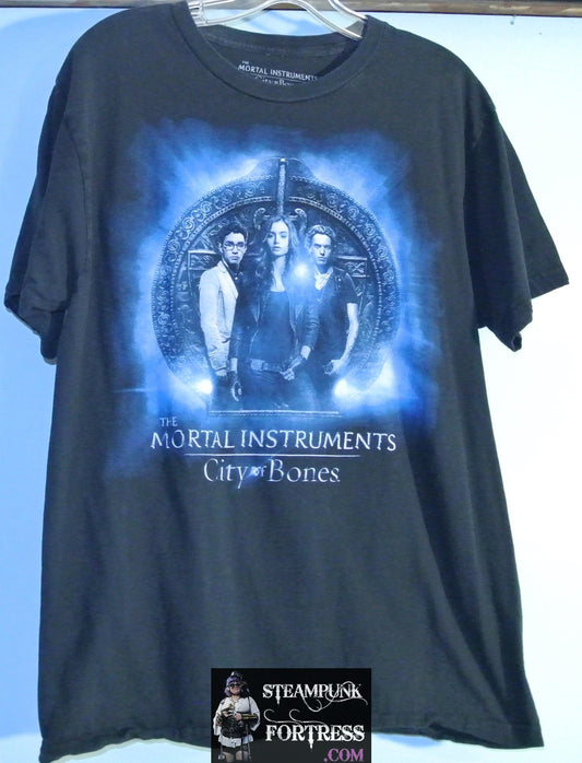 SHIRT MORTAL INSTRUMENTS CITY OF BONES BLACK CLARY JACE SIMON LARGE 100% COTTON