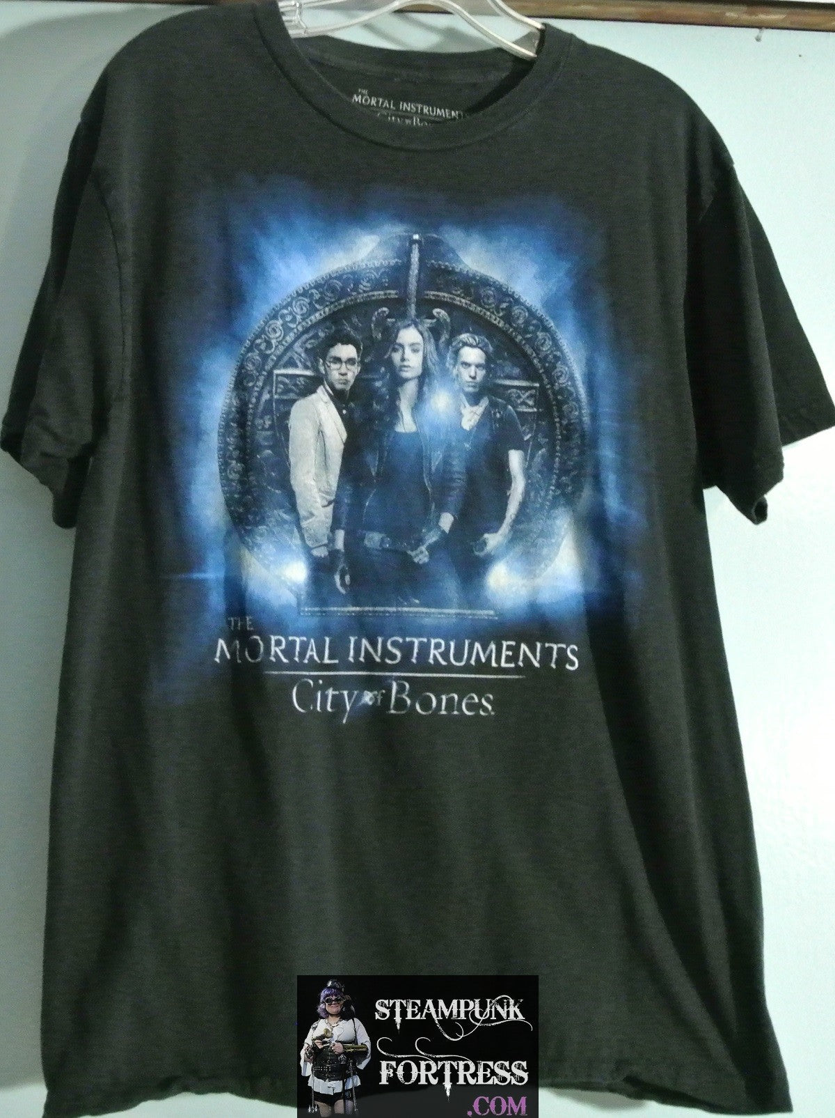 SHIRT MORTAL INSTRUMENTS CITY OF BONES BLACK CLARY JACE SIMON LARGE 100% COTTON