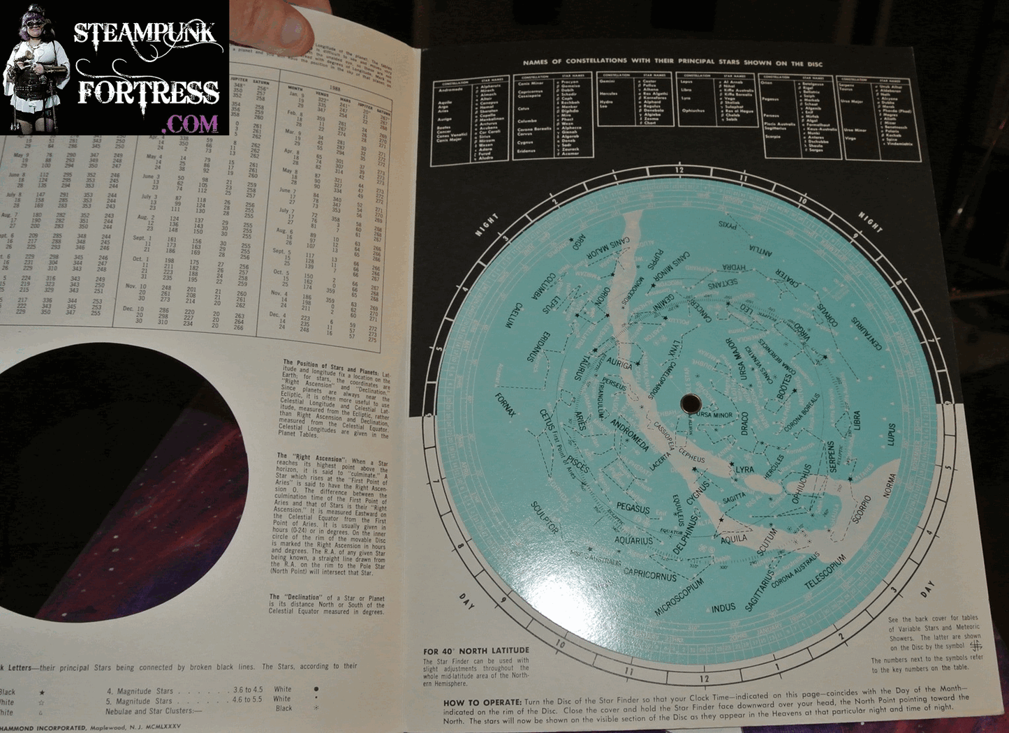 VINTAGE 1977 HAMMOND STAR FINDER HOME PLANETARIUM NORTHERN HEMISPHERE ASTRONOMY