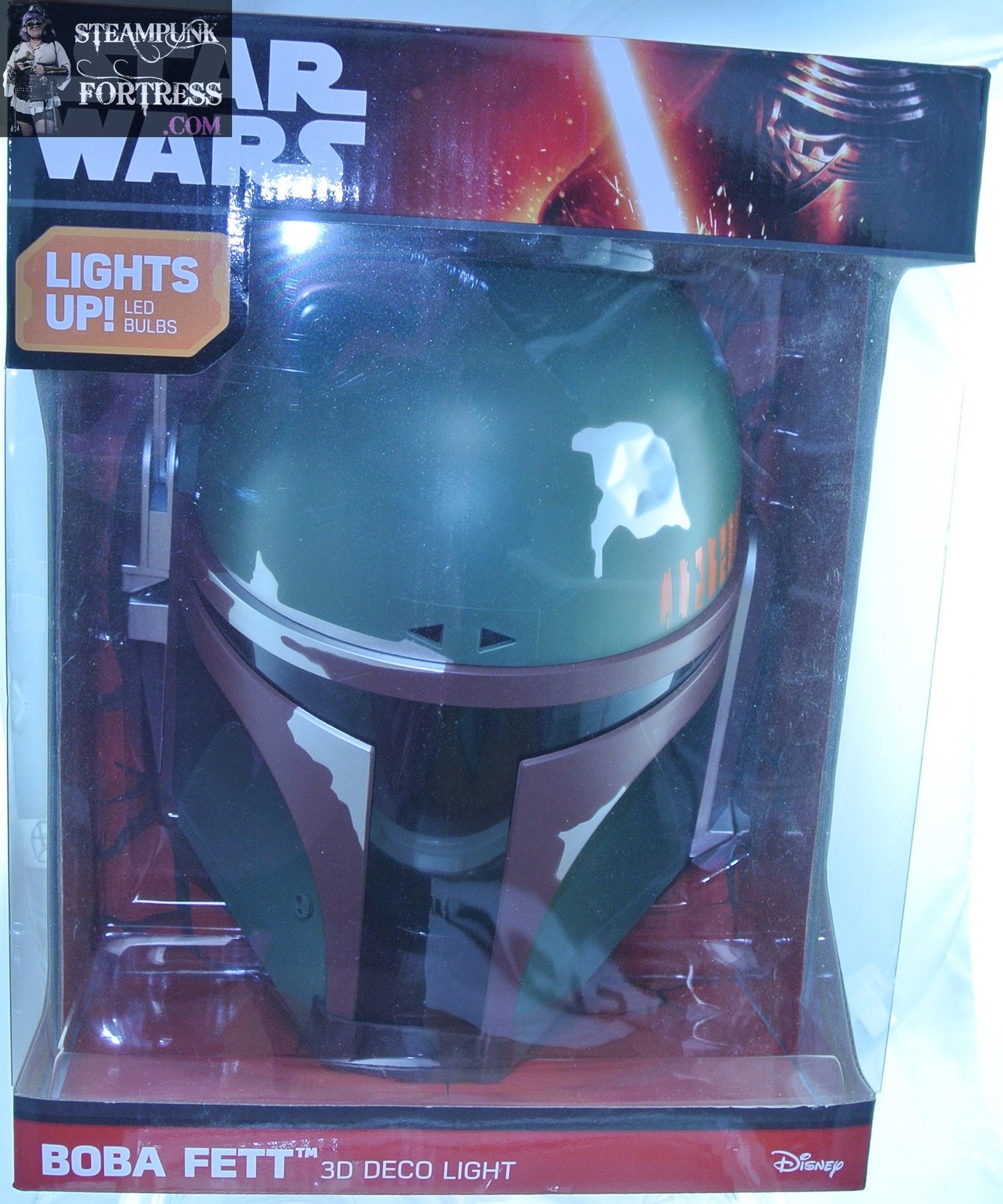 LIGHT 3D DECO STAR WARS BOBA FETT NEW IN BOX HALLWAY WORKROOM CLOSET LIGHTS UP LAMP NEW IN BOX