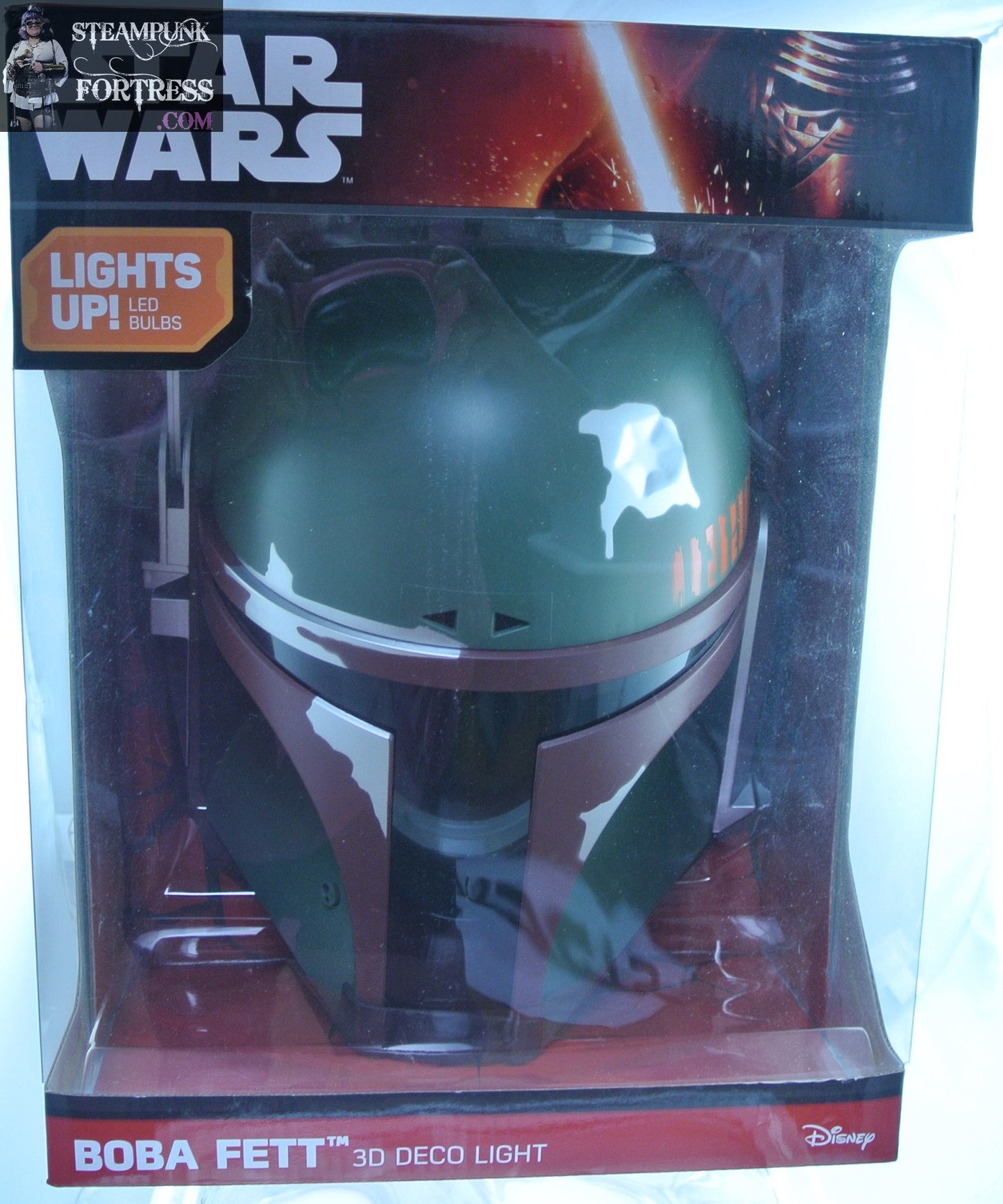 LIGHT 3D DECO STAR WARS BOBA FETT NEW IN BOX HALLWAY WORKROOM CLOSET LIGHTS UP LAMP NEW IN BOX