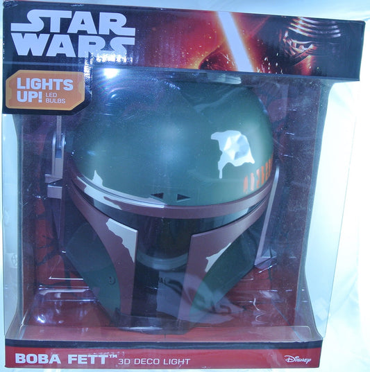 LIGHT 3D DECO STAR WARS BOBA FETT NEW IN BOX HALLWAY WORKROOM CLOSET LIGHTS UP LAMP NEW IN BOX