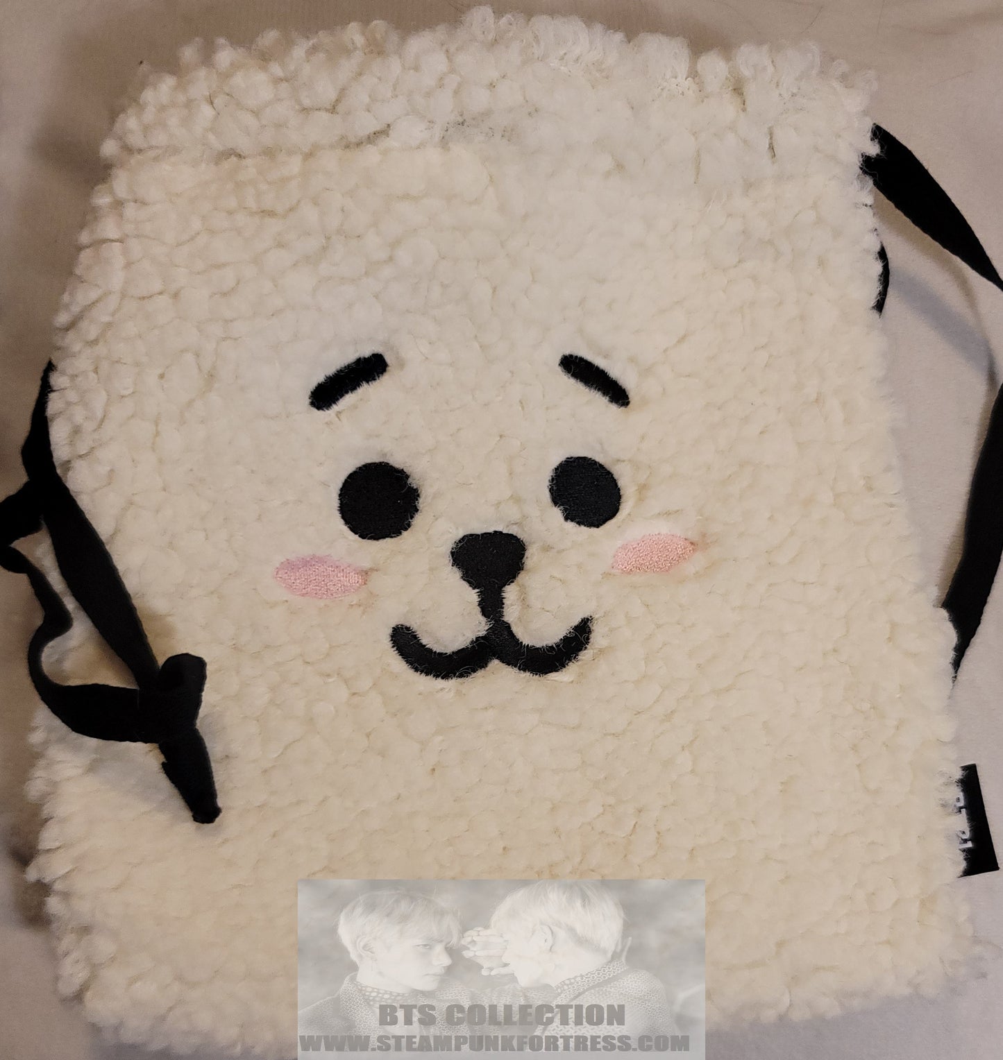 BTS KIM SEOKJIN JIN RJ BT 21 BT21 ALPACA BAG PURSE POUCH FURRY NEW