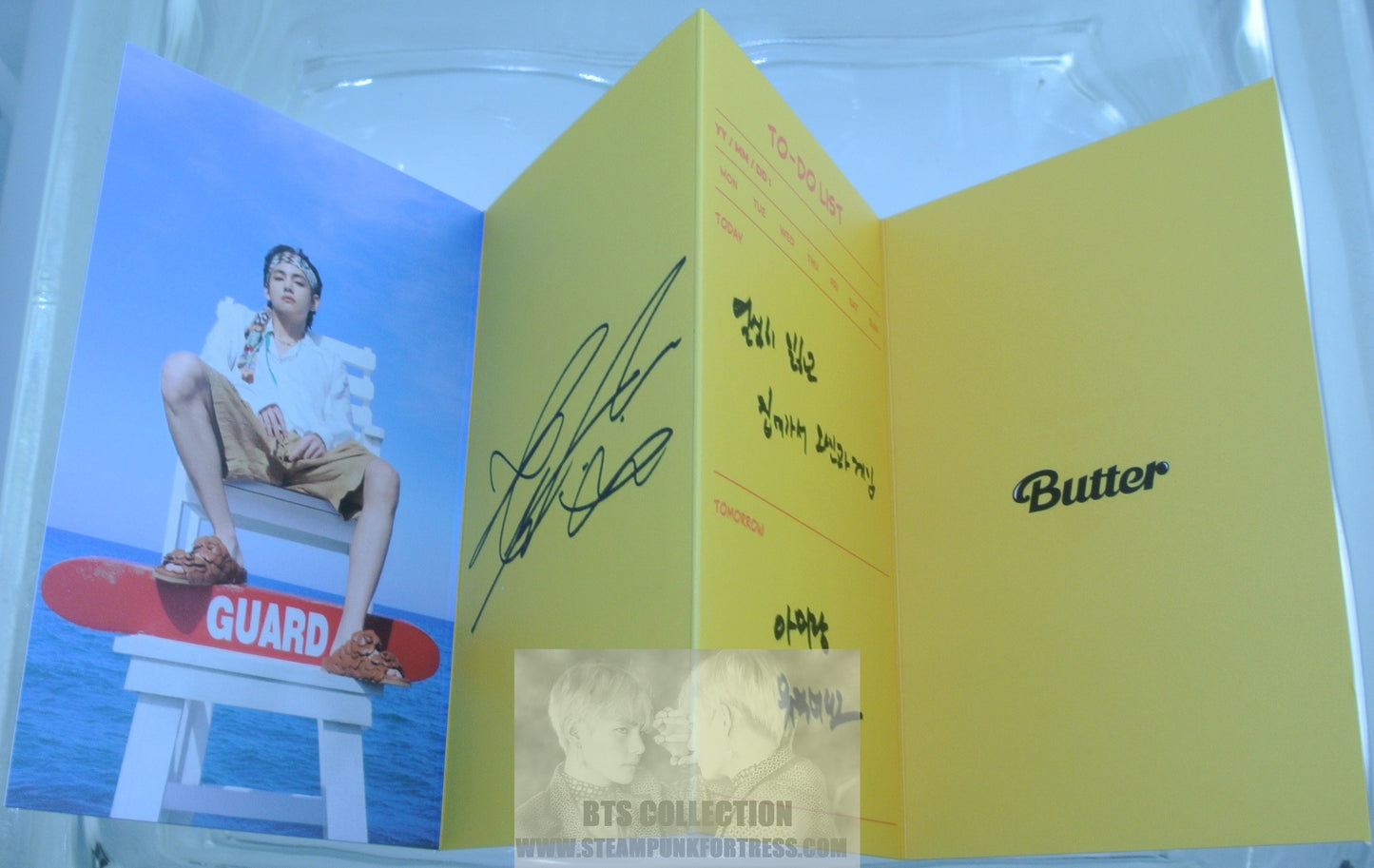 BTS BUTTER V KIM TAEHYUNG TAE-HYUNG PHOTOS BEACH MESSAGE CARD FOLDING FOLDED NEW OFFICIAL MERCHANDISE