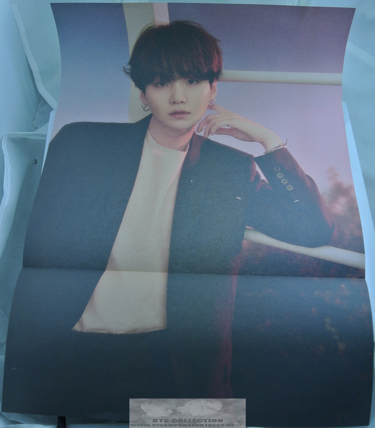 BTS SUGA MIN YOONGI FOLDED POSTER CLOSE LADDER COLOR 11.75" X 16.5" HYBE INSIGHT LIMITED EDITION OFFICIAL MERCHANDISE
