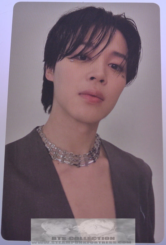 BTS JIMIN PARK FACE SOLO PHOTOCARD PHOTO CARD SILVER NECKLACE OFFICIAL MERCHANDISE