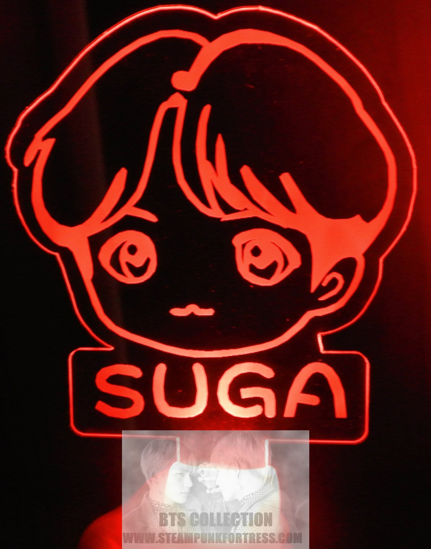 BTS SUGA MIN YOONGI YOON-GI LIGHT UP 8 COLOR SIGN FANSITE SLOGAN BANNER LIMITED EDITION