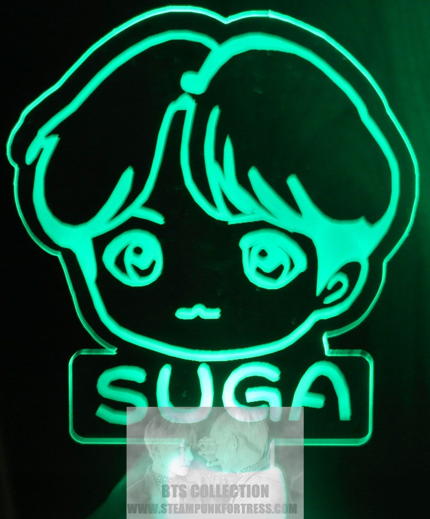 BTS SUGA MIN YOONGI YOON-GI LIGHT UP 8 COLOR SIGN FANSITE SLOGAN BANNER LIMITED EDITION