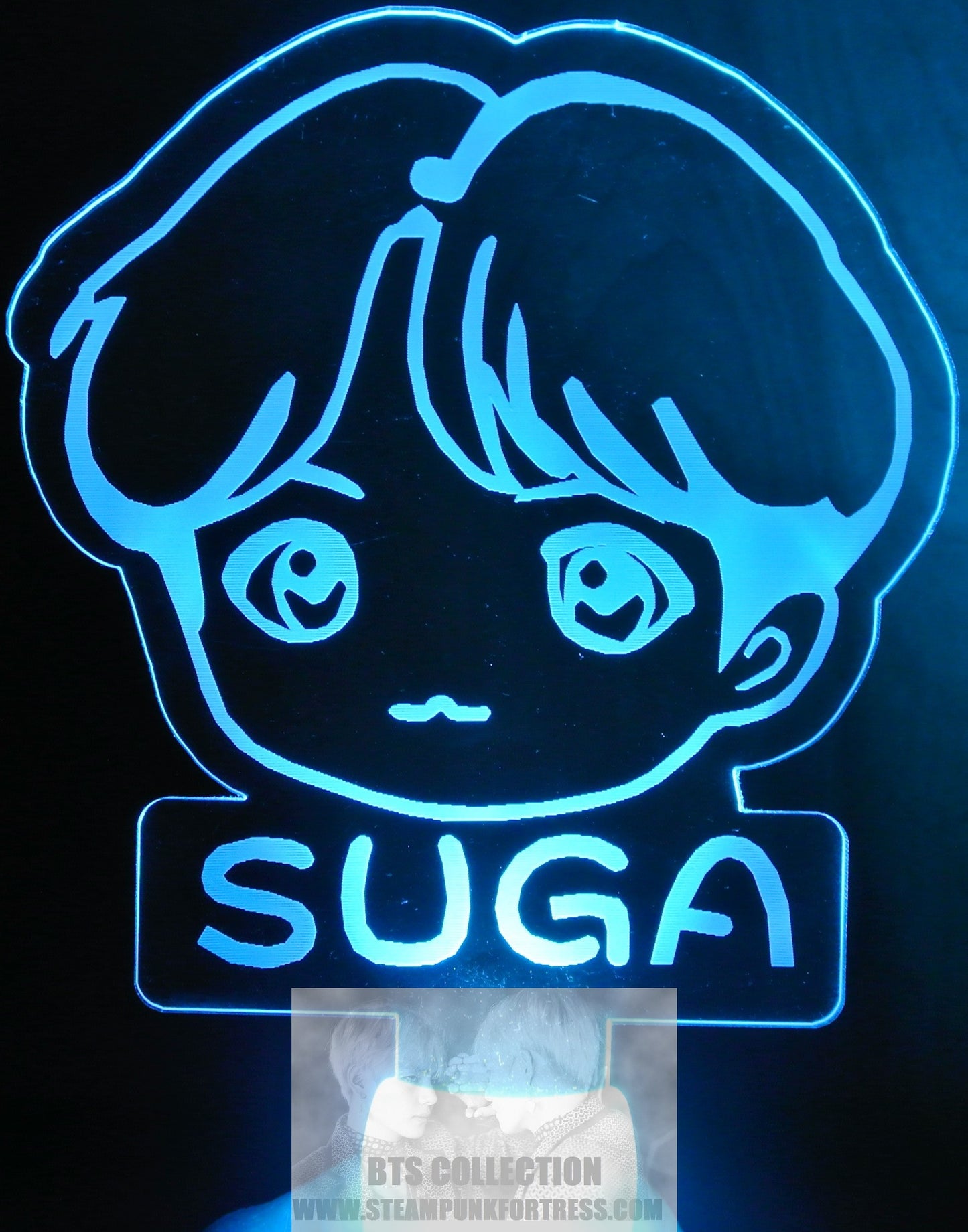 BTS SUGA MIN YOONGI YOON-GI LIGHT UP 8 COLOR SIGN FANSITE SLOGAN BANNER LIMITED EDITION