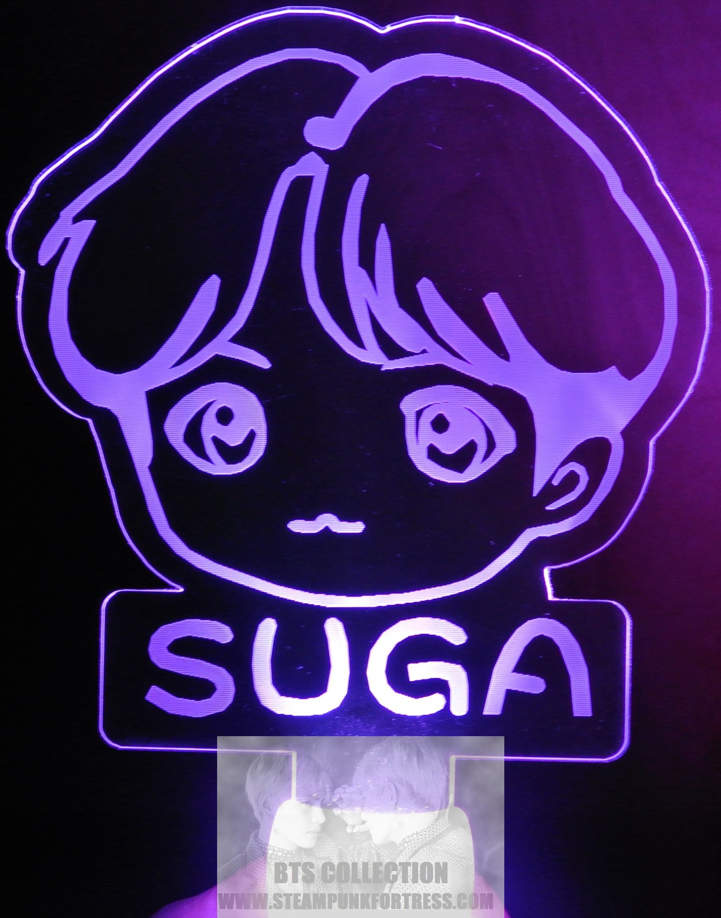 BTS SUGA MIN YOONGI YOON-GI LIGHT UP 8 COLOR SIGN FANSITE SLOGAN BANNER LIMITED EDITION