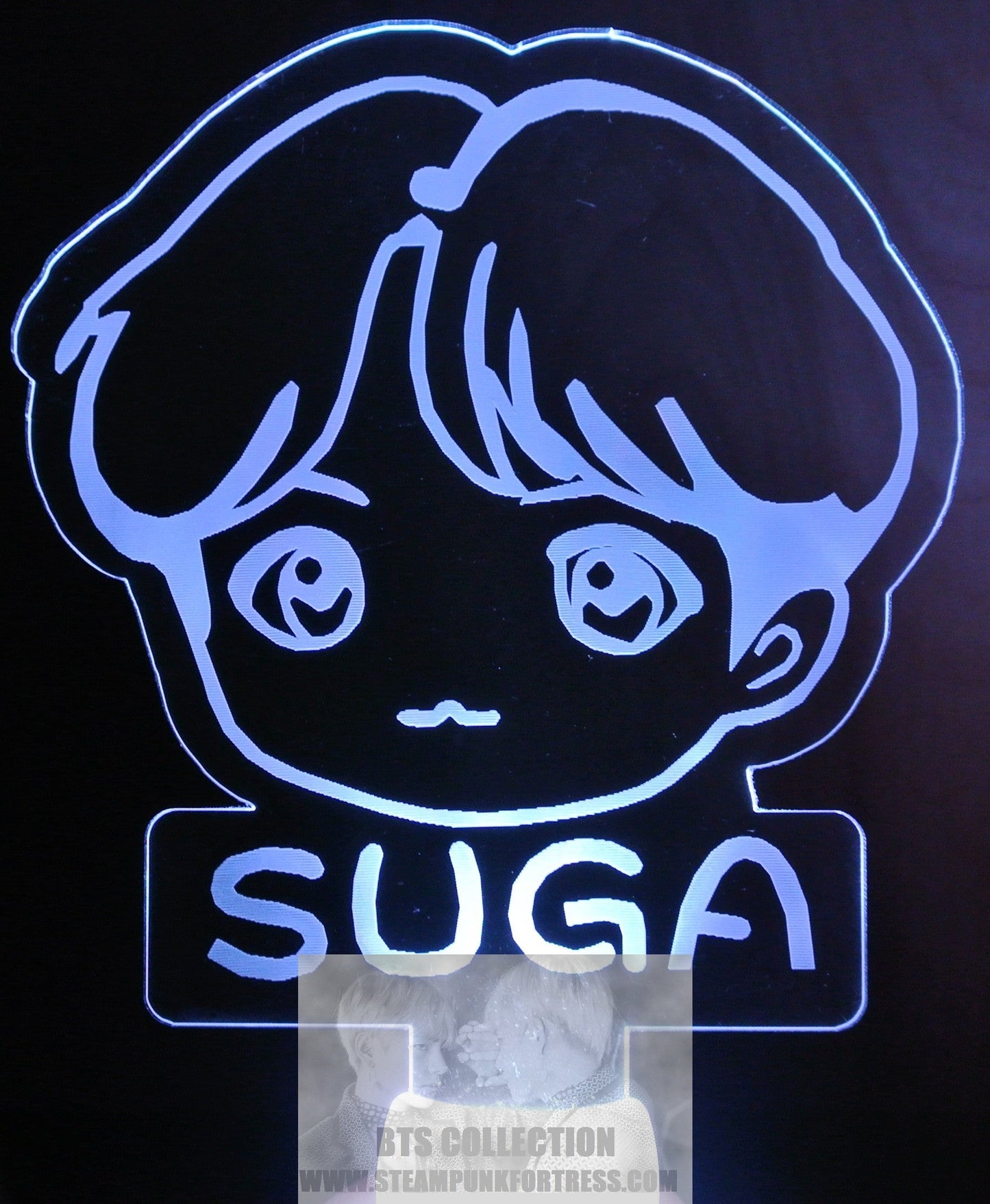 BTS SUGA MIN YOONGI YOON-GI LIGHT UP 8 COLOR SIGN FANSITE SLOGAN BANNER LIMITED EDITION