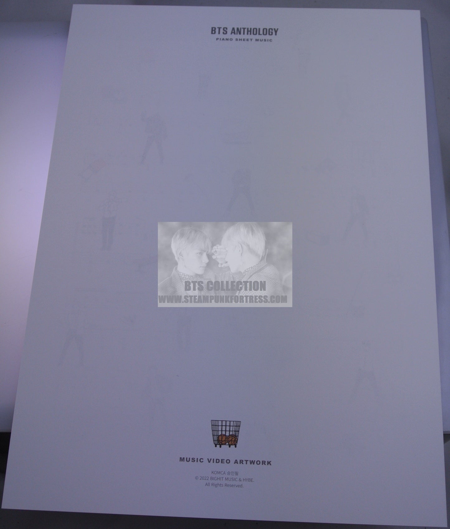 BTS BOY IN LUV MUSIC VIDEO ARTWORK PIANO SHEET MUSIC ANTHOLOGY #1 V JUNGKOOK JIMIN RM SUGA J-HOPE JIN NEW OFFICIAL MERCHANDISE