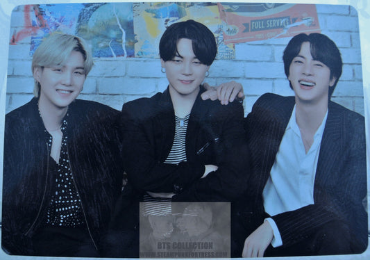 BTS PERMISSION TO DANCE ON STAGE PTD JIN KIM SEOKJIN JIMIN PARK SUGA MIN YOONGI 2021 PHOTOCARD PHOTO CARD #1 OF 4 NEW OFFICIAL GROUP UNIT MERCHANDISE