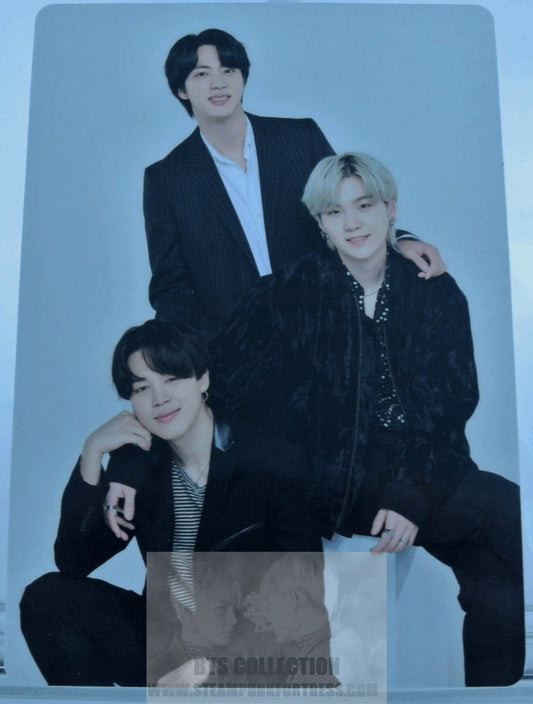 BTS PERMISSION TO DANCE ON STAGE PTD JIN KIM SEOKJIN JIMIN PARK SUGA MIN YOONGI 2021 PHOTOCARD PHOTO CARD #3 OF 4 NEW OFFICIAL GROUP UNIT MERCHANDISE