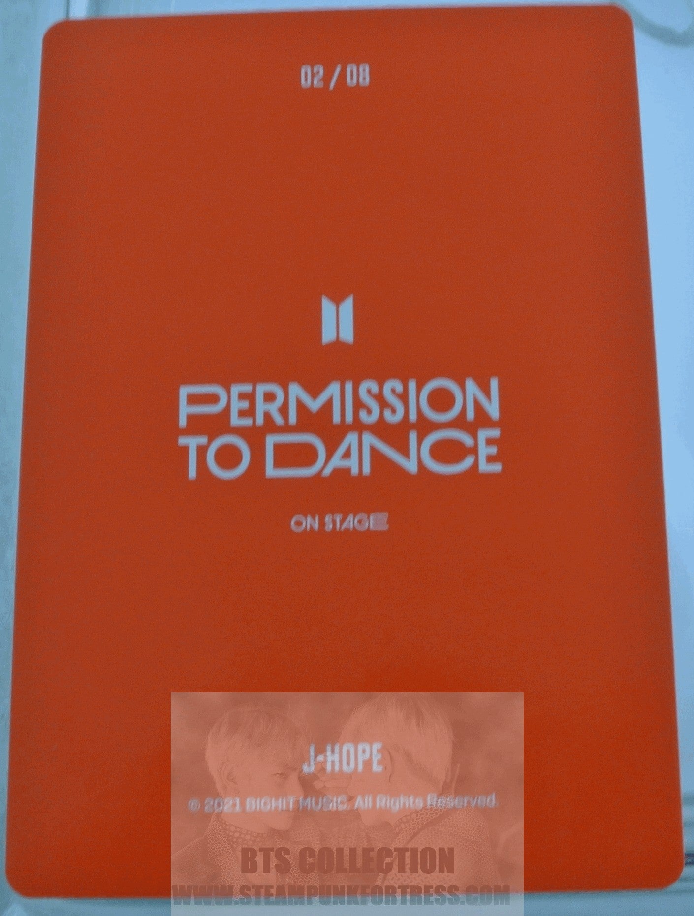 BTS J-HOPE JUNG HOSEOK HO-SEOK JHOPE 2021 PERMISSION TO DANCE ON STAGE PTD #2 OF 8 PHOTOCARD PHOTO CARD PC NEW OFFICIAL MERCHANDISE