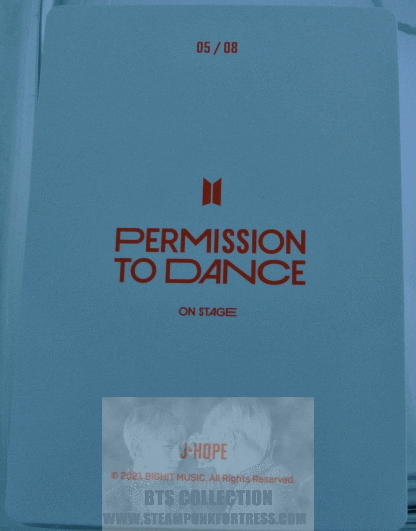 BTS J-HOPE JUNG HOSEOK HO-SEOK JHOPE 2021 PERMISSION TO DANCE ON STAGE #5 OF 8 PHOTOCARD PHOTO CARD PC PTD NEW OFFICIAL MERCHANDISE