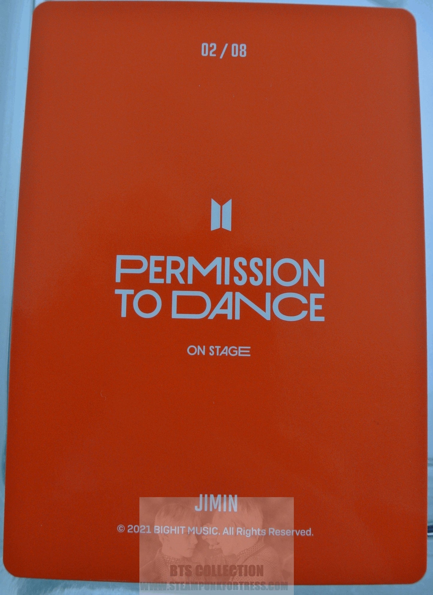 BTS JIMIN PARK JI-MIN 2021 PERMISSION TO DANCE PTD #2 OF 8 PHOTOCARD PHOTO CARD NEW OFFICIAL MERCHANDISE