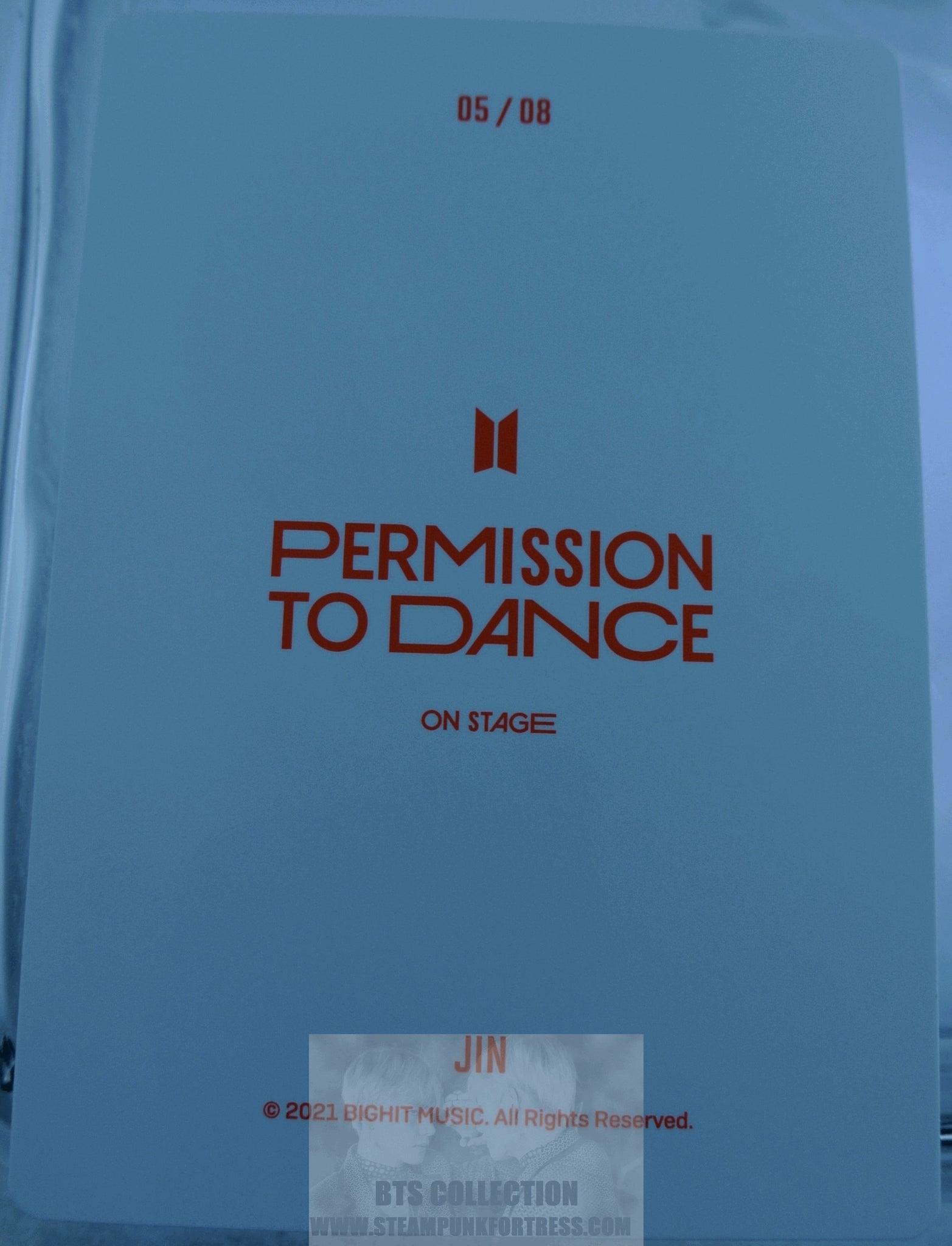 BTS JIN KIM SEOKJIN SEOK-JIN PTD 2021 PERMISSION TO DANCE ON STAGE